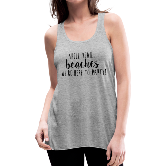 Shell Yeah Flowy Tank Top by Bella - heather gray