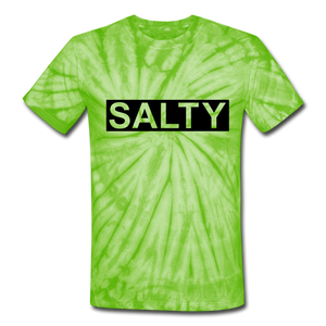 Unisex Tie Dye T-Shirt - spider lime green