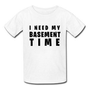 Gamer's Basement Kids' T-Shirt - white