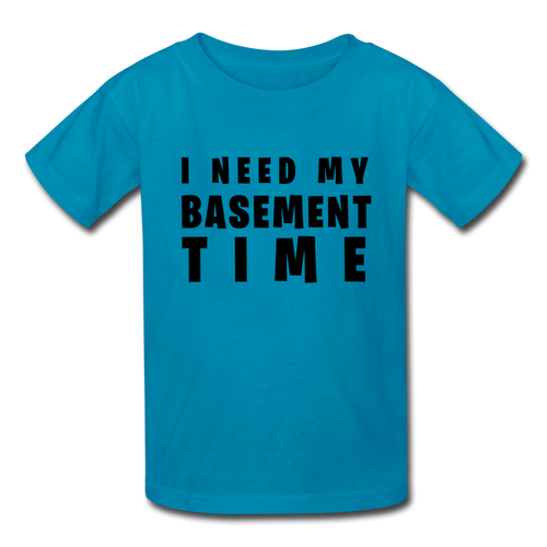 Gamer's Basement Kids' T-Shirt - turquoise