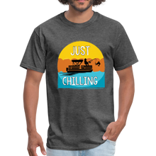 Load image into Gallery viewer, Just Chilling Classic T-Shirt- Boating Around - heather black
