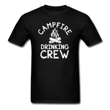 Load image into Gallery viewer, Campfire Drinking Crew Classic T-Shirt- Camping Around - black
