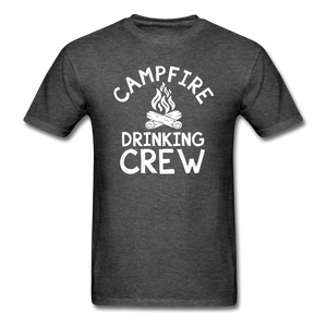 Campfire Drinking Crew Classic T-Shirt- Camping Around - heather black