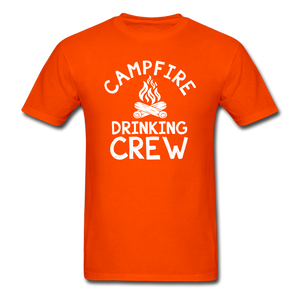 Campfire Drinking Crew Classic T-Shirt- Camping Around - orange