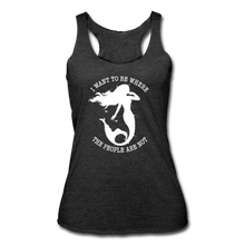Load image into Gallery viewer, Let&#39;s Beach It &quot;Mermaid&quot; Tank Top - heather black
