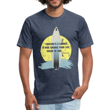 Load image into Gallery viewer, Surfin&#39;s The Source (Point Break) Men&#39;s T-Shirt- Just For Fun - heather navy
