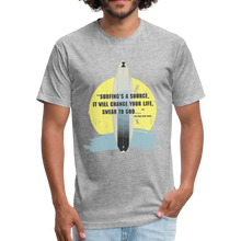 Load image into Gallery viewer, Surfin&#39;s The Source (Point Break) Men&#39;s T-Shirt- Just For Fun - heather gray
