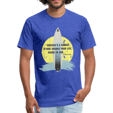 Load image into Gallery viewer, Surfin&#39;s The Source (Point Break) Men&#39;s T-Shirt- Just For Fun - heather royal
