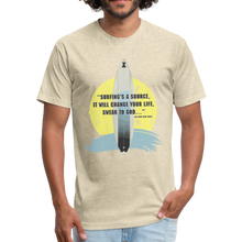 Load image into Gallery viewer, Surfin&#39;s The Source (Point Break) Men&#39;s T-Shirt- Just For Fun - heather cream
