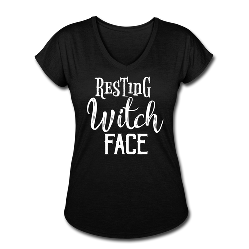 Resting Witch Face T-Shirt- Tis' The Season - black