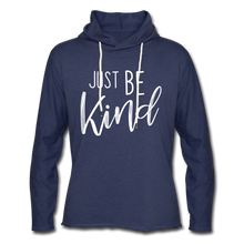 Load image into Gallery viewer, Just Be Kind Lightweight Hoodie-Just For Fun - heather navy
