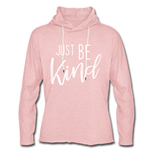 Load image into Gallery viewer, Just Be Kind Lightweight Hoodie-Just For Fun - cream heather pink
