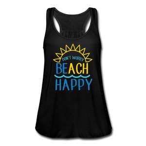 Beach Happy Women's Flowy Tank Top - black