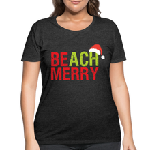 Load image into Gallery viewer, Beach Merry Women’s Curvy T-Shirt- Tis&#39; The Season - deep heather
