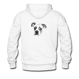 Boxer Long Sleeve Adult Hoodie - JUST FOR FUN - white