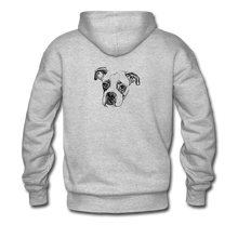 Load image into Gallery viewer, Boxer Long Sleeve Adult Hoodie - JUST FOR FUN - heather gray
