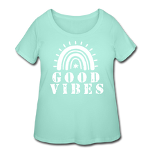 Load image into Gallery viewer, Good Vibes Women’s &quot;Curvy&quot; Fit T-Shirt - mint
