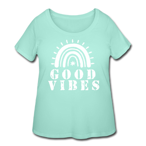 Good Vibes Women’s "Curvy" Fit T-Shirt - mint
