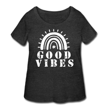 Load image into Gallery viewer, Good Vibes Women’s &quot;Curvy&quot; Fit T-Shirt - deep heather
