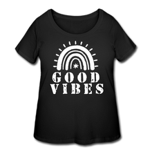 Load image into Gallery viewer, Good Vibes Women’s &quot;Curvy&quot; Fit T-Shirt - black
