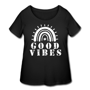 Good Vibes Women’s "Curvy" Fit T-Shirt - black
