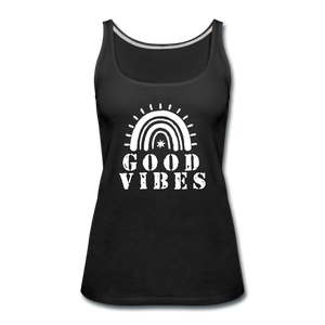 Good Vibes Tank Top-Just For Fun - black