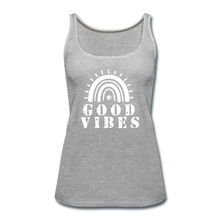 Load image into Gallery viewer, Good Vibes Tank Top-Just For Fun - heather gray
