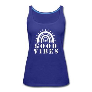 Good Vibes Tank Top-Just For Fun - royal blue
