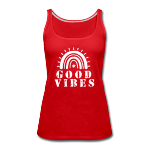 Good Vibes Tank Top-Just For Fun - red