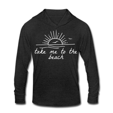 Load image into Gallery viewer, Take Me To The Beach Unisex Hoodie Shirt - heather black

