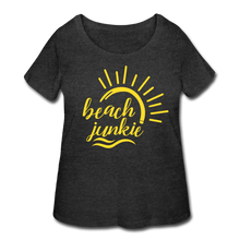 Load image into Gallery viewer, Beach Junkie Women’s Curvy T-Shirt - deep heather

