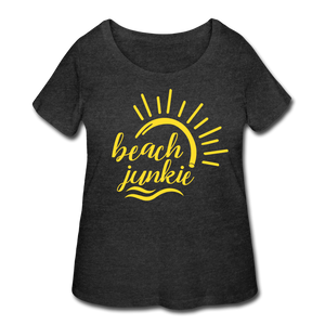 Beach Junkie Women’s Curvy T-Shirt - deep heather