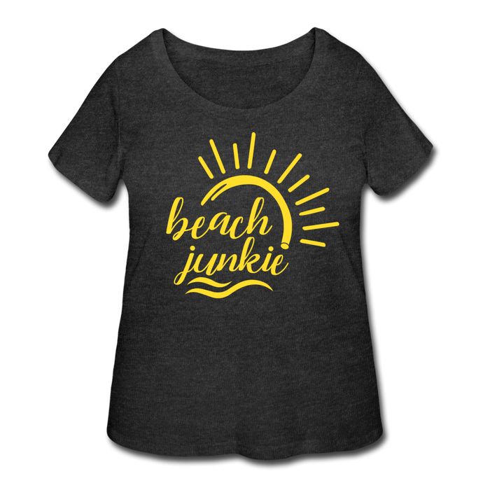 Beach Junkie Women’s Curvy T-Shirt - deep heather