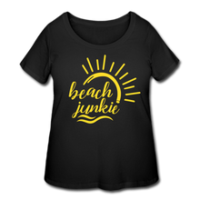 Load image into Gallery viewer, Beach Junkie Women’s Curvy T-Shirt - black
