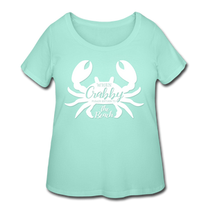 When Crabby Women’s Curvy T-Shirt - mint