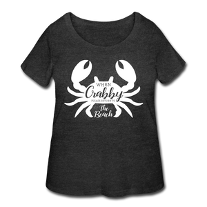 When Crabby Women’s Curvy T-Shirt - deep heather