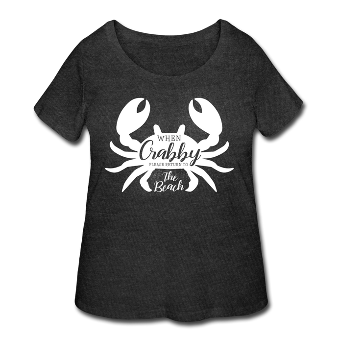 When Crabby Women’s Curvy T-Shirt - deep heather