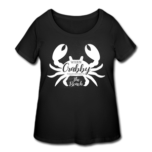 When Crabby Women’s Curvy T-Shirt - black