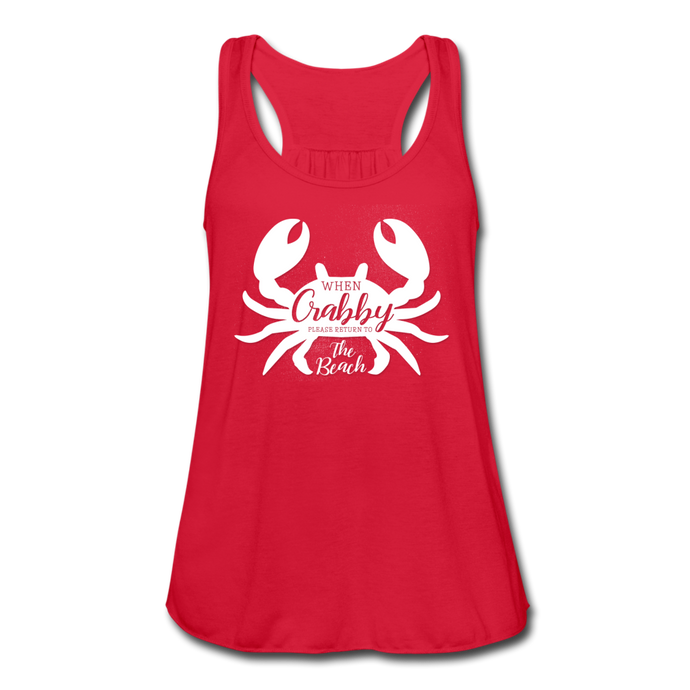 Crabby Flowy Tank Top - red