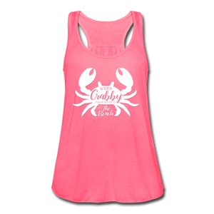 Crabby Flowy Tank Top - neon pink