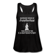 Load image into Gallery viewer, Drunkest Flowy Tank Top- Camping Around - black
