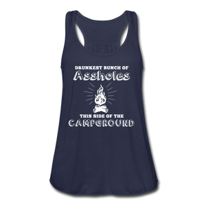 Drunkest Flowy Tank Top- Camping Around - navy