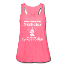 Load image into Gallery viewer, Drunkest Flowy Tank Top- Camping Around - neon pink
