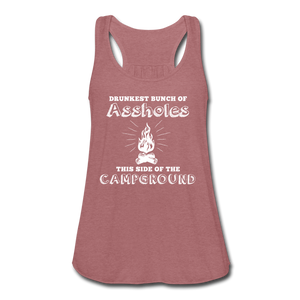 Drunkest Flowy Tank Top- Camping Around - mauve