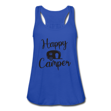 Load image into Gallery viewer, Happy Camper Flowy Tank Top- Camping Around - royal blue
