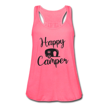 Load image into Gallery viewer, Happy Camper Flowy Tank Top- Camping Around - neon pink
