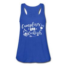 Load image into Gallery viewer, Campfires &amp; Cocktails Flowy Tank Top - royal blue
