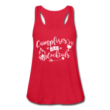 Load image into Gallery viewer, Campfires &amp; Cocktails Flowy Tank Top - red
