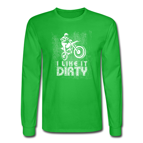 Dirty Long Sleeve T-Shirt- Just For Fun - bright green