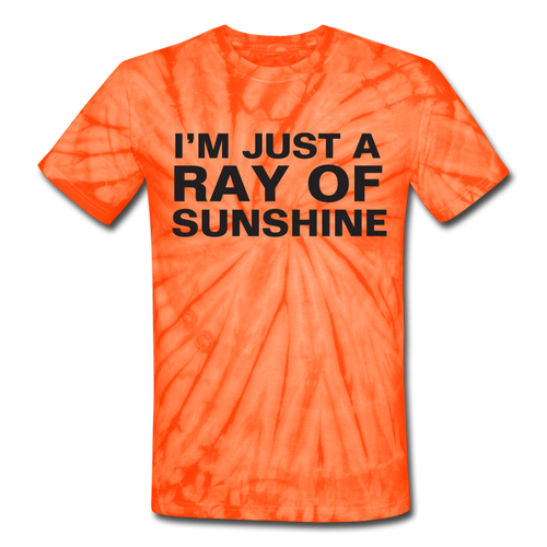Unisex Tie Dye T-Shirt- Just For Fun - spider orange